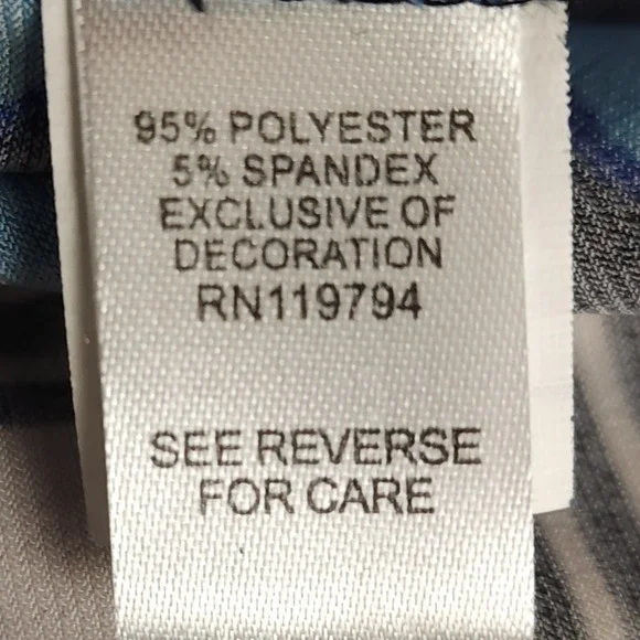 One World Butterfly Print Embellished V Neck Dolman Sleeve Tunic Top‎ Women M - Picture 7 of 8